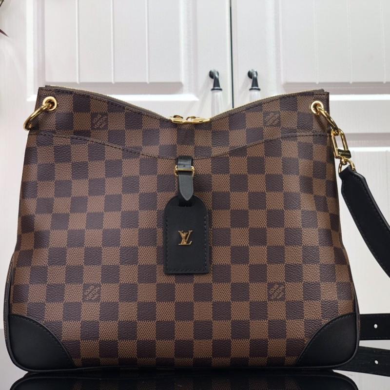 LV Shoulder Handbags N50062 large brown check black
